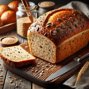 Pan de molde integral con semillas