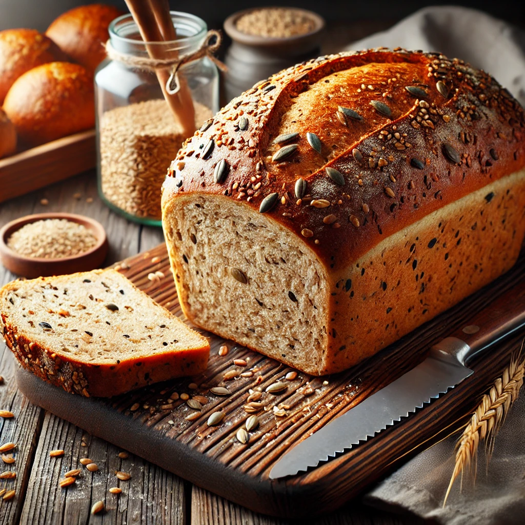 Pan de molde integral con semillas